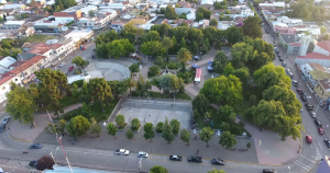 Vista área de la Plaza de San Carlos.