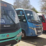 Microbuses de transporte interurbano.