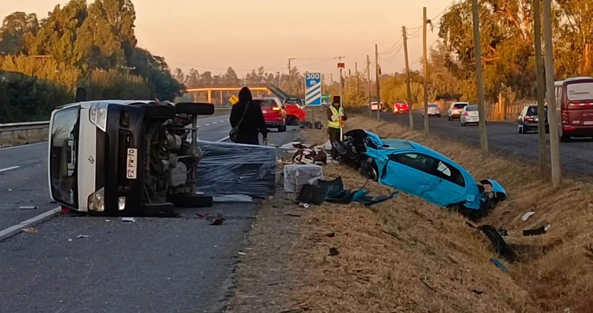 Doble accidente en Ruta 5 a la altura de San Carlos: 2 fallecidos y 4