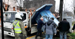 Así fue retirado el kiosco. Foto: Carabineros Ñuble.