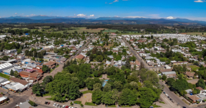 Centro de Coihueco. Vista aérea. Foto: Municipalidad.
