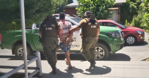 El detenido fue capturado tras llamados de vecinos. Foto: Carabineros Ñuble.
