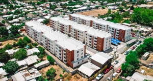 Vista aérea del conjunto residencial. Foto: DPR Ñuble.
