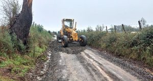 51 caminos se vieron afectados por las lluvias recientes en Ñuble. Foto: Ministerio de Obras Públicas