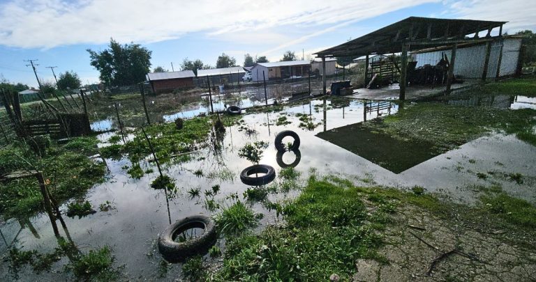 La vivienda destruida fue producto de las aguas del río Changaral, que se desbordó. Foto: Municipalidad de San Nicolas.