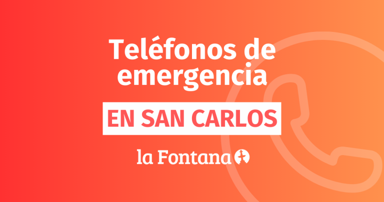 Teléfonos de emergencia en San Carlos. | LA FONTANA.