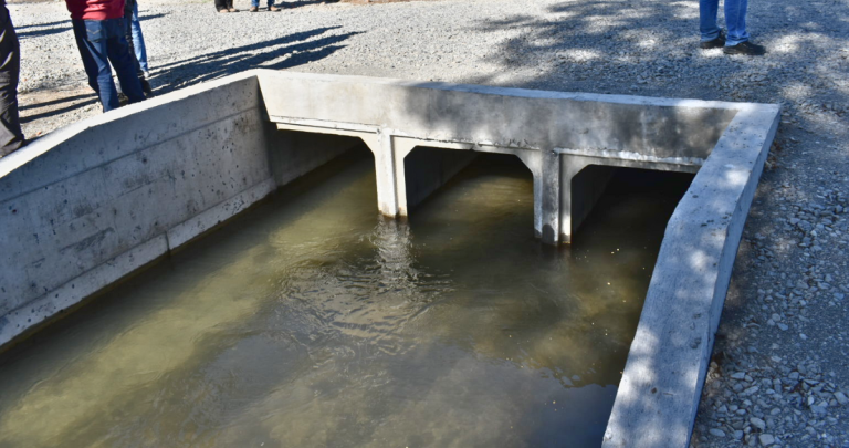 Así quedó el canal El Faro de Bulnes. Foto: MOP Ñuble.