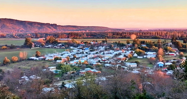 Vista aérea de Cachapoal, en San Carlos. Foto: Municipio.