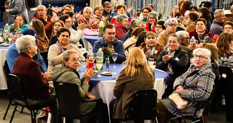 Más de 400 adultos mayores se congregaron en la celebración. Foto: Municipalidad de Chillán Viejo