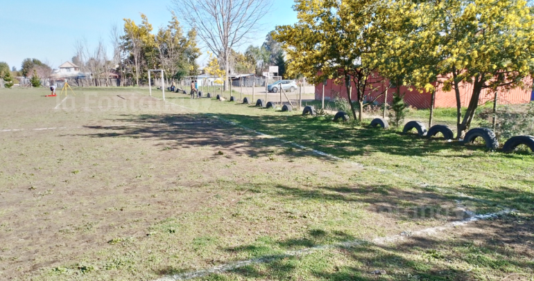 Así lucía la cancha en agosto de 2024. Foto: Municipio.