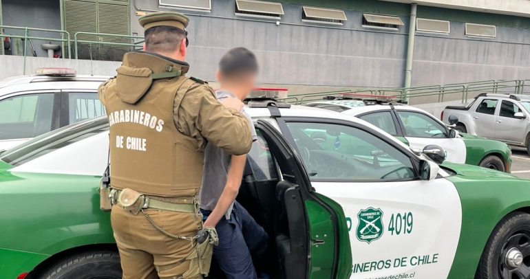 El detenido. Foto: Carabineros Ñuble.