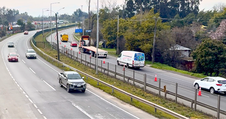 Ruta 5 Sur entre Chillán y San Carlos. Foto: MOP Ñuble.