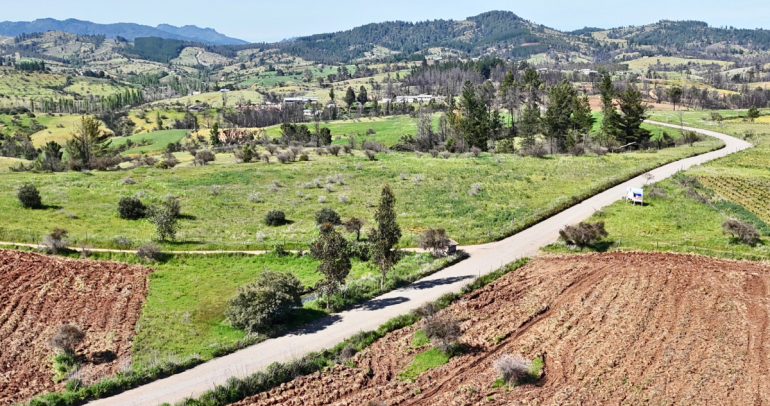 El camino actual es de tierra. Foto: MOP Ñuble.