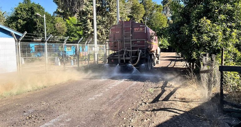 Un 10% de avance llevan los matapolvos en Ñuble. Foto: MOP