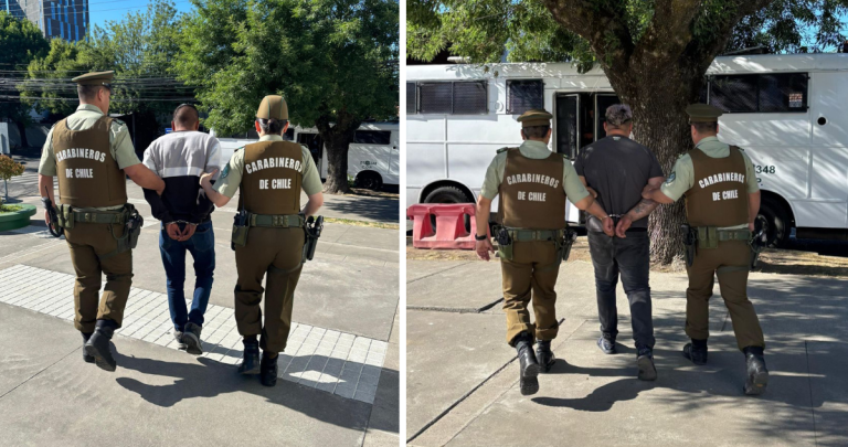 Los detenidos. Foto: Carabineros.