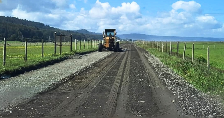 Pavimentación rural en Cobquecura. Foto: MOP Ñuble.