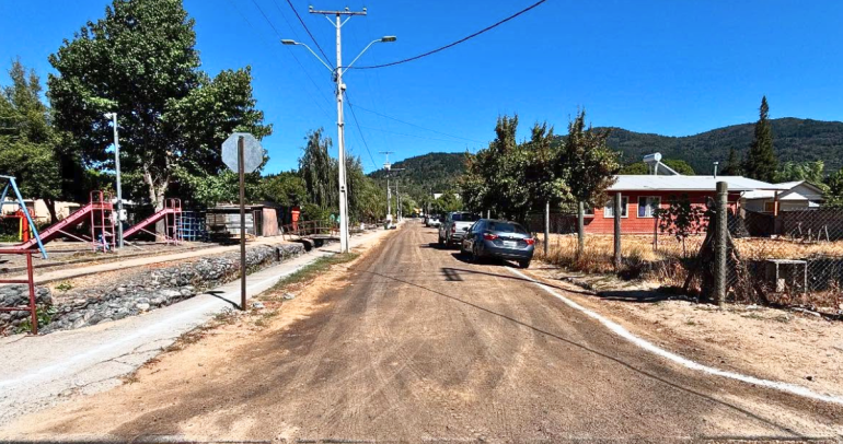 Calle Carrera en Ninhue, a inicios de 2025. Foto: Municipio.