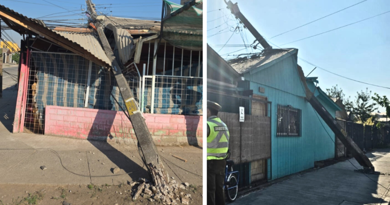 Así quedaron dos casas. Foto: Carabineros Ñuble.