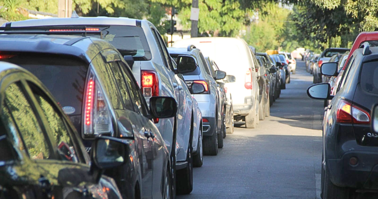 Congestión vehicular en San Carlos. Foto: Municipio.