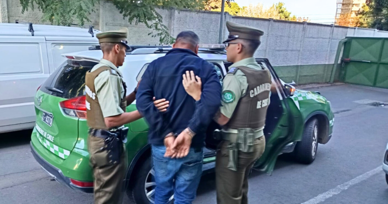 El detenido. Foto: Carabineros Ñuble.