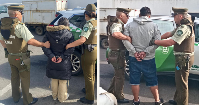 Los detenidos. Foto: Carabineros Ñuble.