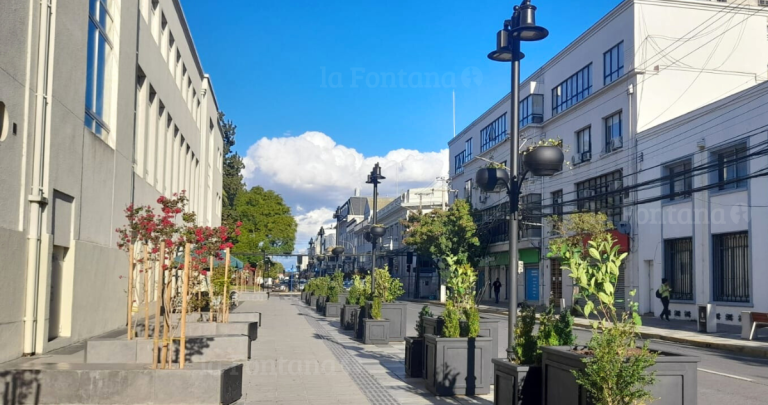 Paseo de los Artistas, a un costado del Teatro de Chillán. Foto: Elías Meza.