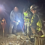 Los senderistas rescatados. Foto: Carabineros (la policía censuró los rostros).