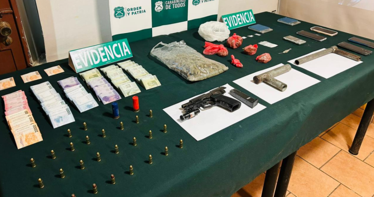Lo incautado. Foto: Carabineros Ñuble.