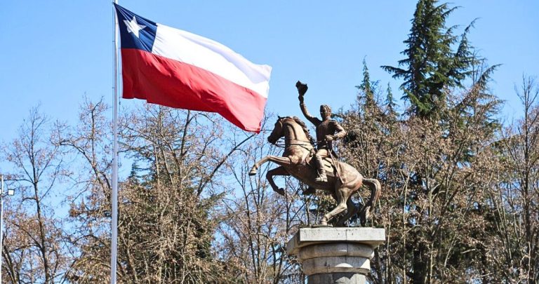 Monumento de Bernardo O'Higgins en Chillán Viejo. Foto: Municipio