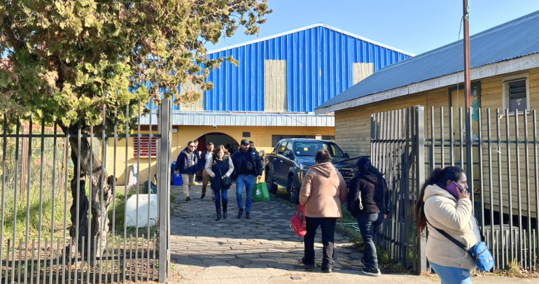 Gimnasio Municipal de Ñiquén, en San Gregorio. Foto de archivo: Registro CIvil.