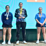 Los 3 competidores que lograron medallas. Foto: IND.
