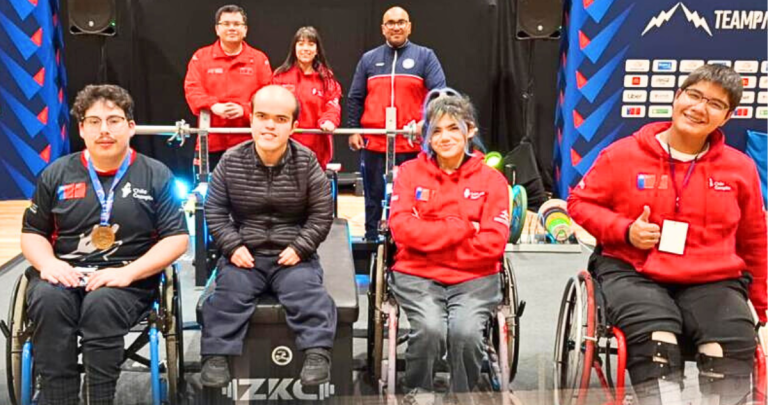 Parte del equipo de para-powerlifting. Foto: Promesas Ñuble.