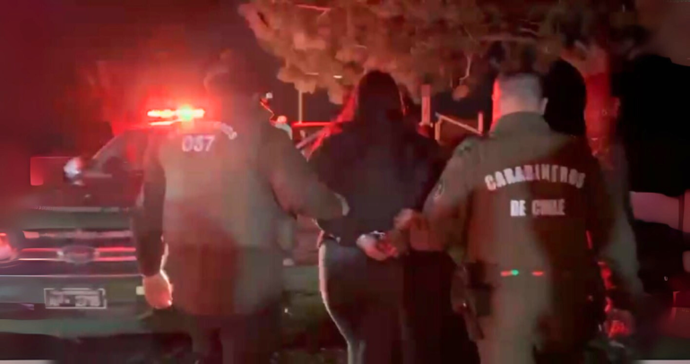 Uno de los detenidos. Foto: Carabineros Ñuble.