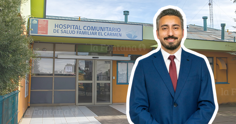 Al fondo, el Hospital de El Carmen. Al frente, el nuevo director. Foto: SSÑ.