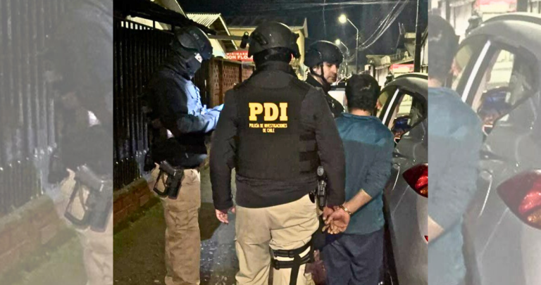El detenido. Foto: PDI Ñuble.
