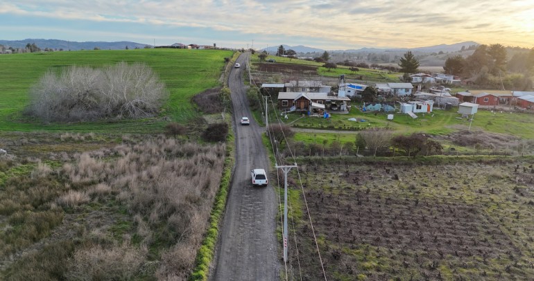 Una de las rutas que será asfaltada. Foto: MOP Ñuble