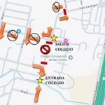 El mapa publicado por el municipio con las 14 indicaciones.