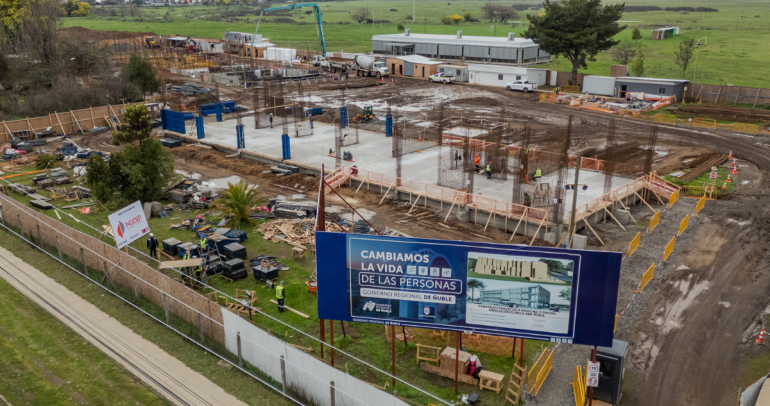 El recinto debe estar listo en septiembre de 2026. Foto: GORE Ñuble.