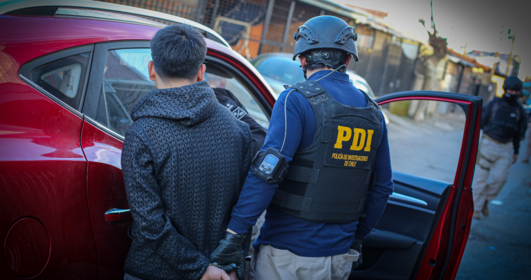 Detención policial. Foto: PDI Ñuble.