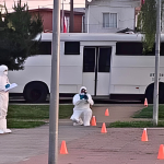 Así se desplegó la policía por el lugar de los hechos. Foto: Fiscalía.