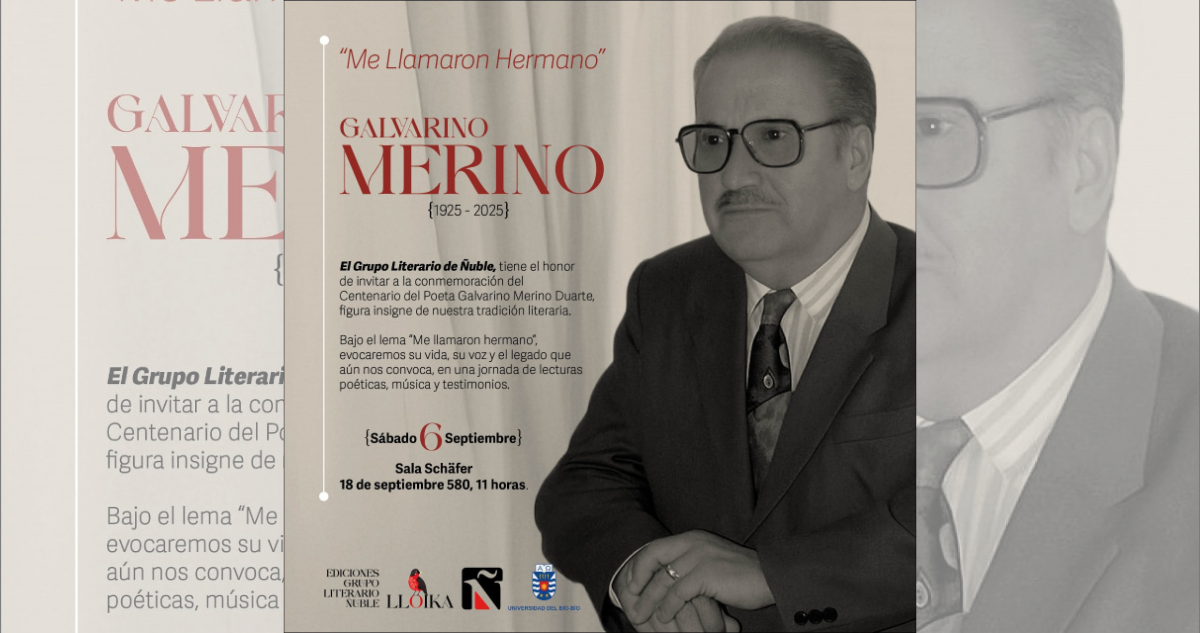 Conmemorarán centenario del poeta sancarlino Galvarino Merino este sábado en Chillán