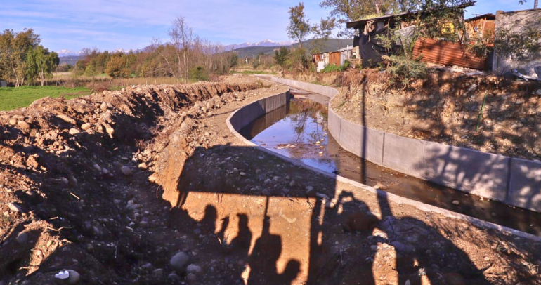 Así quedó el canal. Foto: Comisión Nacional de Riego.
