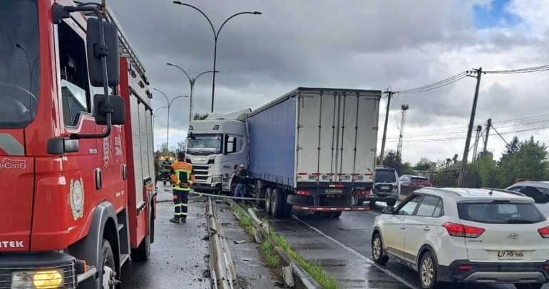 Uno de los accidentes ocurridos en San Carlos. Foto: MOP Ñuble