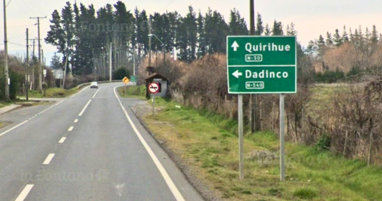 Acceso al sector Dadinco, camino a San Nicolás. Foto: Street View