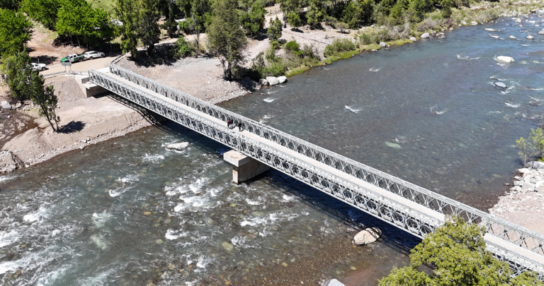 Uno de los puentes instalados. Foto: MOP Ñuble.