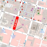 Este es el tramo de la calle que estará cortado desde el 17 de noviembre. Foto: MTT.