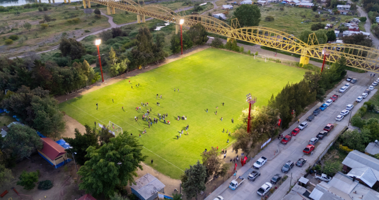 Así quedó el estadio. Foto: GORE Ñuble