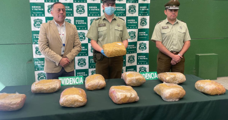 Lo incautado fue expuesto por Carabineros. Foto: Carab. Ñuble.