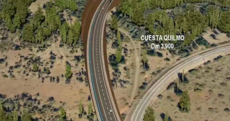 La cuesta Quilmo ha sido lugar de un sinnúmero de accidentes de tránsito. Imagen: MOP Ñuble