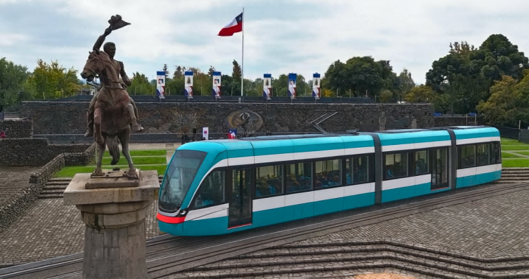 Proyección del medio de transporte. Imagen: MOP Ñuble